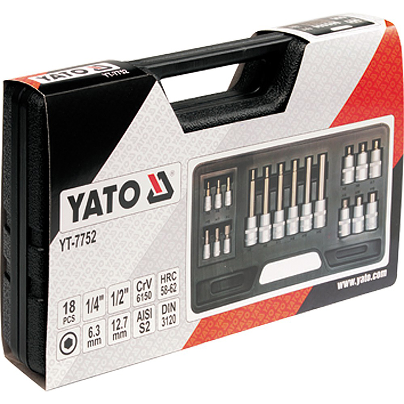 Set de dados allen 1/2'' 1/4'' 18 piezas