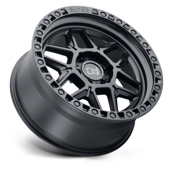 Llanta Black Rhino Kelso Matte Black W/Black Bolts 18X9.0 6X139.7/12/ Roadspeed - Imagen 2