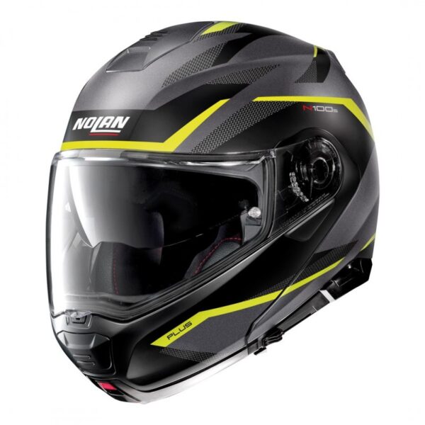 Casco Nolan N100-5 Orbiter 069 Flat Lava Grey/Yellow