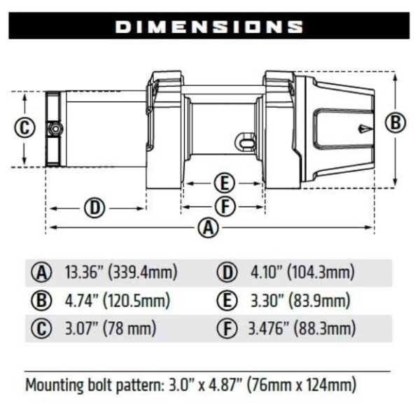 Winche Warn VRX 35 Wire Rope/ Roadspeed - Imagen 2